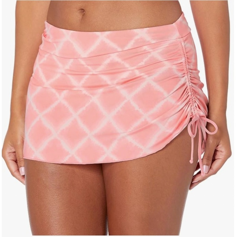 Carve Designs Standard Hoku Swim Skirt Coral‎ Tie Dye Built-in Brief Size Small